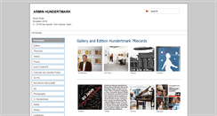 Desktop Screenshot of hundertmark-gallery.com